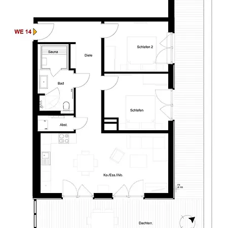 Apartment Meerperle 2-0 Mit Dachterrasse Und Sauna Kellenhusen